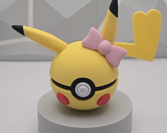Fan Art Gaming Anime Pokeball Decor 3D Printed Gift Collectible Display Figure Model Gamer Room Geek Decor Unique Gift