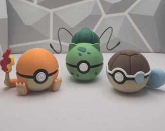 Desk Decor Figure Pokeball Gaming Model 3D Printed Collectible Display Fan Art Geek Decor Nerd Room Gamer Setup Unique Gift