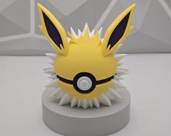Pokébola do Jolteon - Figura decorativa impressa em 3D. Perfeita como presente para colecionadores.
