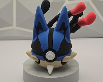Mega Lucario Pokeball - 3D gedruckter Pokeball Dekofigur Perfekt als Geschenk für Sammler