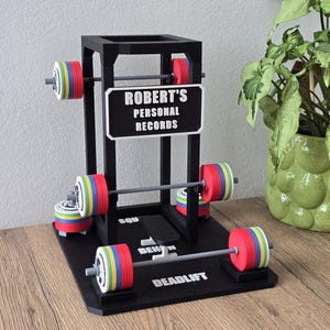 Personal Record Gym Tracker Mini Power Rack Custom Fitness Gift