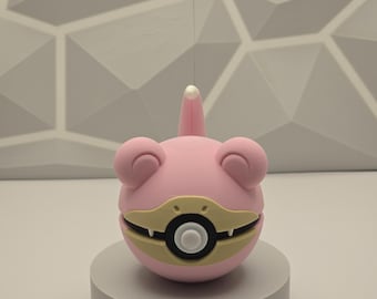 Poké Ball de Slowpoke - Figura decorativa de Poké Ball impresa en 3D. Ideal como regalo para coleccionistas.