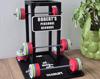 Personal Record Gym Tracker Mini Power Rack Custom Fitness Gift