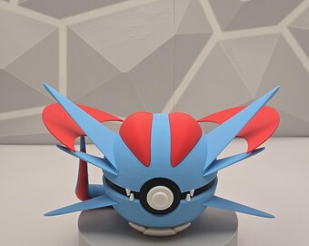 Figure Gamer Setup Pokeball Model 3D Printed Collectible Display Decor Fan Art Geek Decor Nerd Room Gaming Room Unique Gift