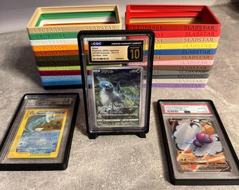 Slabstar Hard Case for PSA / CGC / BGS – 25 Colors – Display Frame for Graded Pokémon, Yu-Gi-Oh!, Magic Cards – TcG Collector Gift