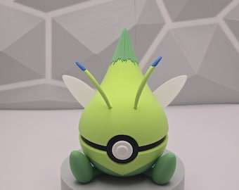 Figure Nerd Gaming Pokeball Model 3D Printed Collectible Display Decor Fan Art Geek Decor Gamer Room Setup Unique Gift