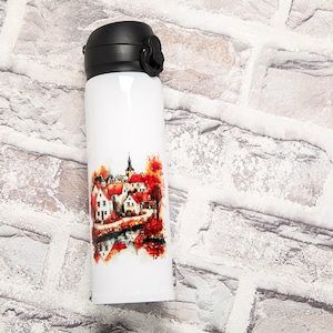 Stylish Retro Thermos: Keep Your Drinks Hot in Artistic Fashion