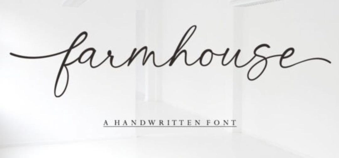 Handwritten Font Bundle - Trendy Farmhouse Fonts for DIY Projects ...
