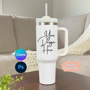 40 oz Tumbler Mockup, Blank 40 oz Tumbler Mock Up, Tumbler Product Mock, POD Tumbler Mockup, Print on Demand Sublimation Tumbler Mock