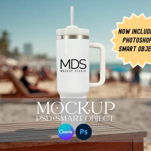 Vacation 40 oz Tumbler Mockup, Tumbler Mock Up, Tumbler Product Mock, POD Tumbler Mockup, Print on Demand Sublimation Tumbler Mock Digital