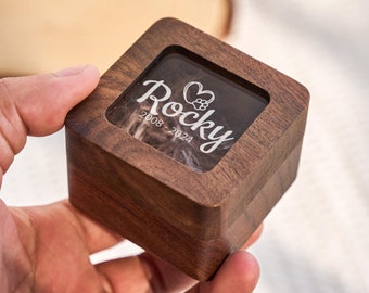 Personalized Pet Fur Keepsake Box: Engraved Wooden Pet Memorial