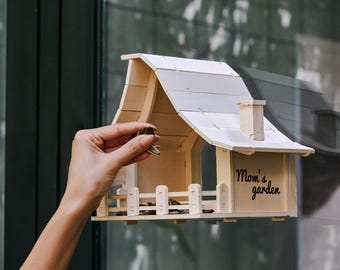 DIY Cabin Window Bird Feeder: Personalized Plywood Bird House Kit