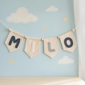 Personalized Felt Name Bunting: Soft Pastel Nursery Decor product logo