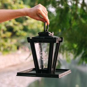 Personalized Memorial Bird Feeder with Light - DIY Hanging Hopper