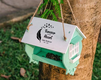 Personalized Memorial Bird Feeder: Cardinals Appear, DIY Hanging Feeder