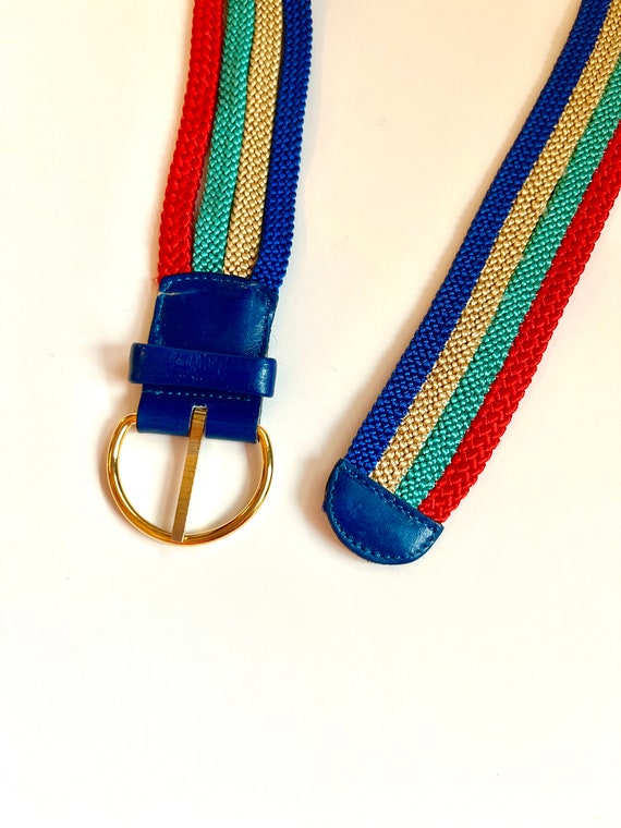 Ted Lapidus Vintage 1970's Women's Cord Belt Multi