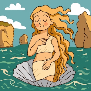 Archivo de imágenes prediseñadas de la Roca Afrodita de Chipre