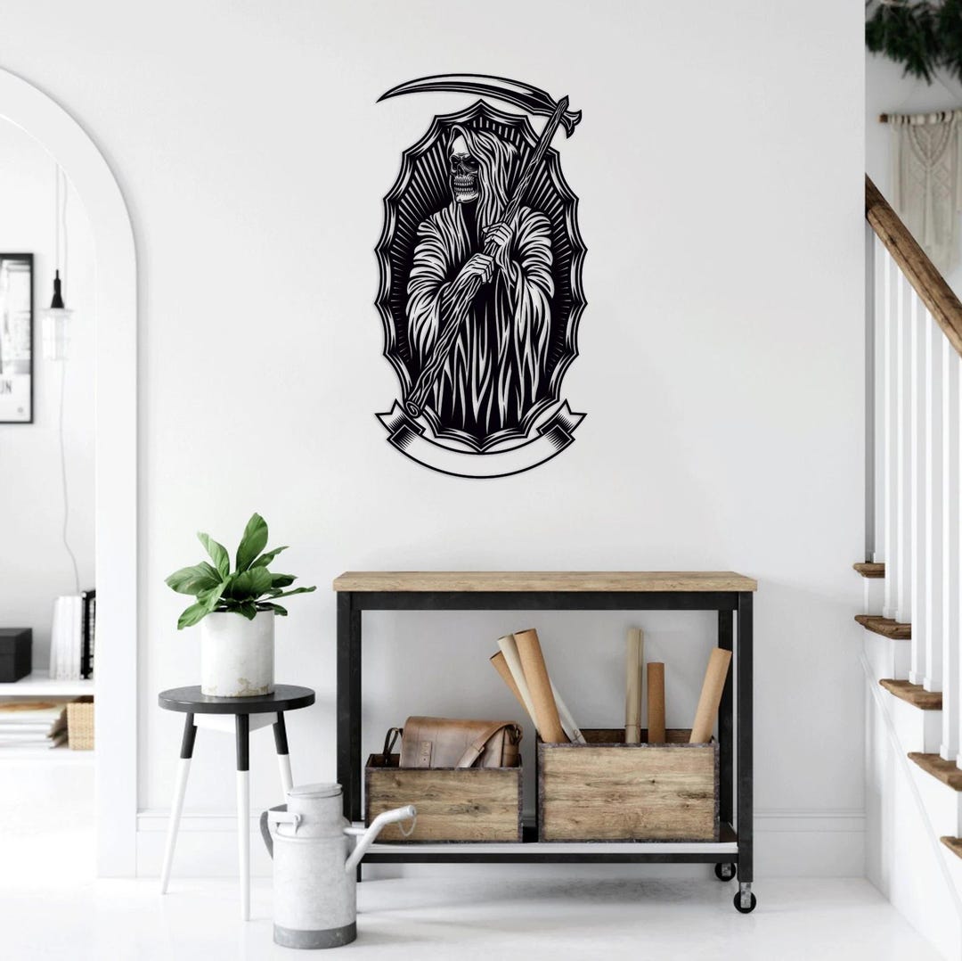 Death Reaper Laser Cut Svg Dxf Files Wall Sticker Engraving Decal ...