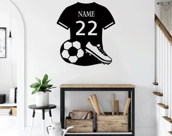 Football, Soccer Player Design svg dxf file wall sticker pdf silhouette template cnc cutting router digital vector instant download