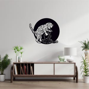 Playing cat laser cut svg dxf files wall sticker engraving decal silhouette template cnc cutting router digital vector instant download