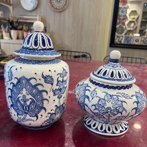 Set di 2 cubi decorativi in ceramica in stile İznik