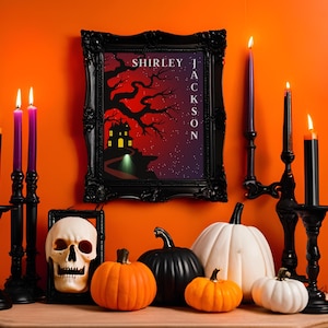 Shirley Jackson, The Haunting of Hill House Inspired Digital Poster | Spooky, Halloween, Horror Literature Print | Instant Download PDF
