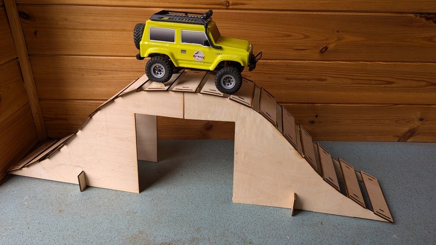 Percorso Modulare Per RC Crawler Trailforge Scala 1:18 - Rampa Doppio Ponte Su/Giù Hill