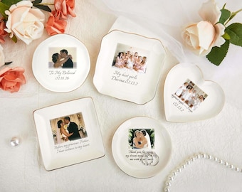 Portagioie con foto personalizzata, portagioie con foto personalizzata per damigelle d'onore, regalo di nozze per damigelle d'onore, portagioie "Besties Forever"