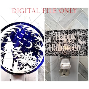 Halloween Night Light Bundle- Acrylic Nightlight Bundle - Nightlight Heat and Bend Bundle - DIGITAL FILE ONLY - Bundle of 2 / Bundle #1