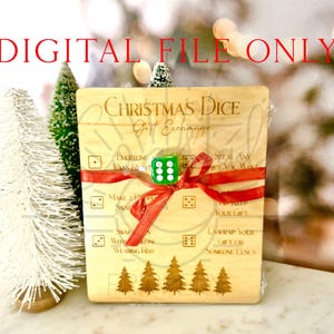 Weihnachtswürfelspiel - Geschenkbörse SVG-Datei - NUR digitale Datei
