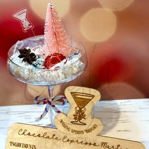 Bundle de carte de recette de martini expresso - fichier SVG - fichier numérique uniquement