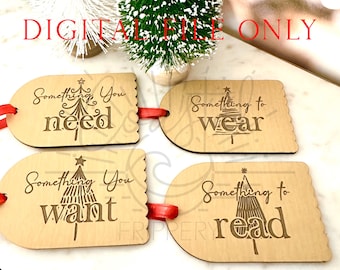 Something You Need - Something You Want - Something to Wear - Something to Read - Something You Gift Tag Bundle DIGITAL FILE ONLY