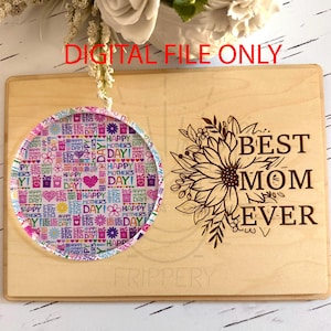 Tarjeta de posavasos para el Día de la Madre - Tarjeta de posavasos para MAMÁ - Archivo digital SOLAMENTE