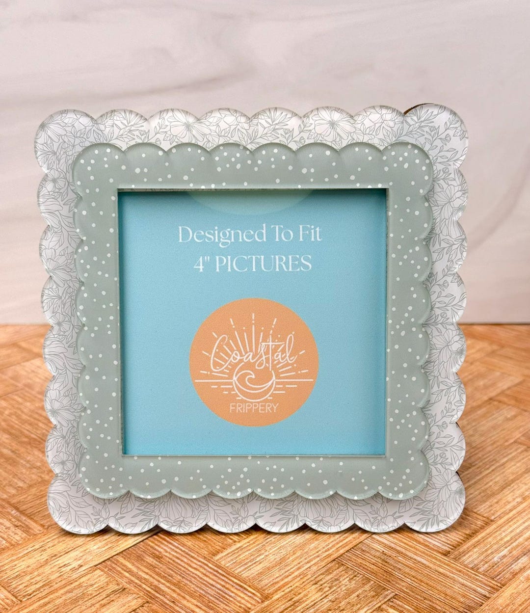 Square Scalloped Frame for 4