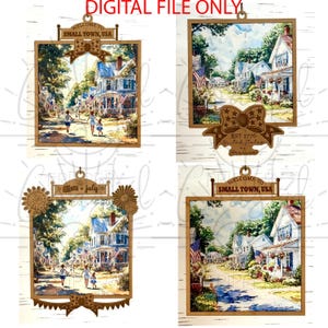 Suncatcher Americana - 4 juillet Suncatcher - petite ville Suncatcher - fichier numérique compatible avec les diodes uniquement