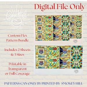 RT 66 Custom Flex - ROUTE 66 Custom Flex Pattern - DIGITAL File Only