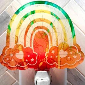 Rainbow Night Light and Tea Light Ornament Bundle- Acrylic Night Light - DIGITAL FILE ONLY - Bundle