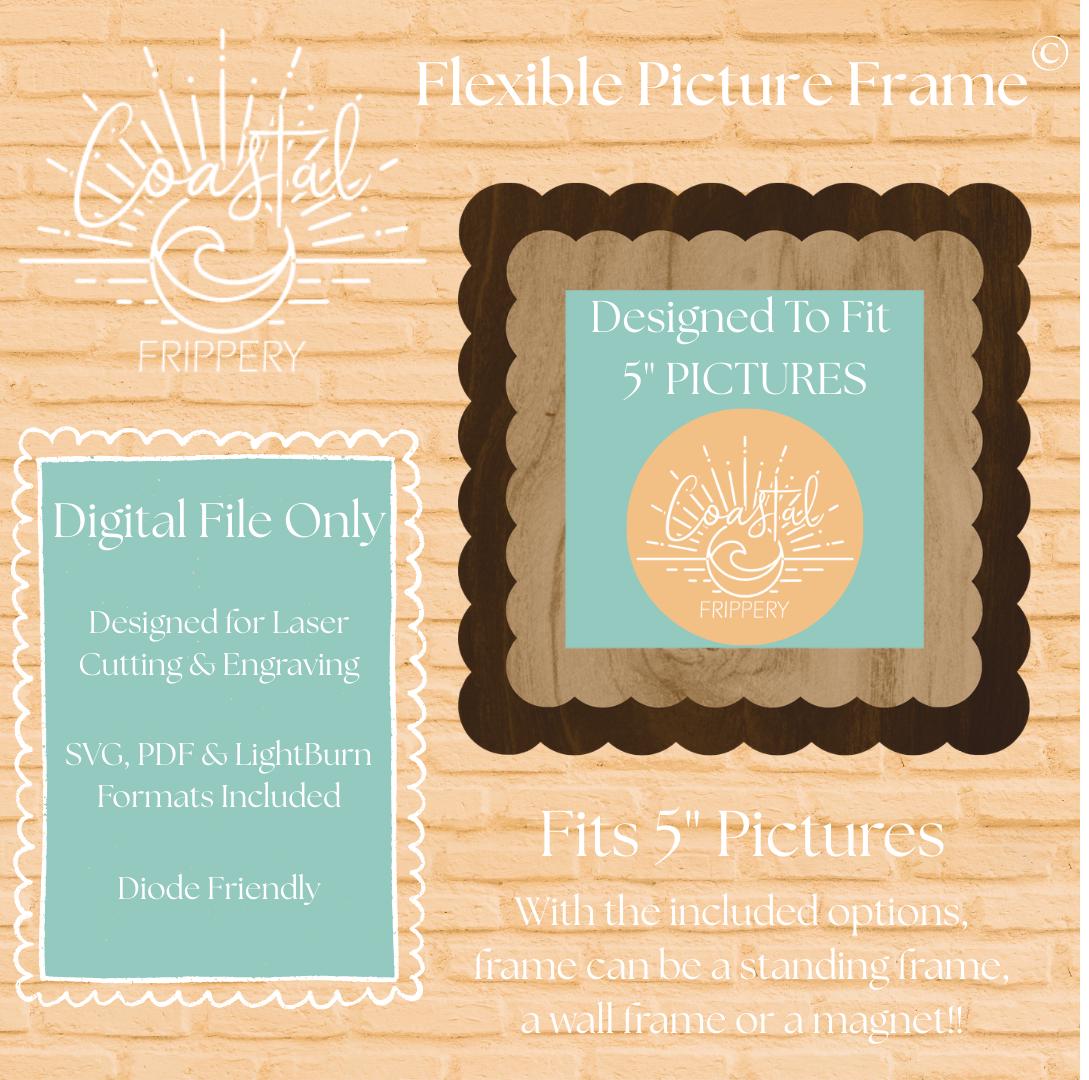 Square Scalloped Frame for 5