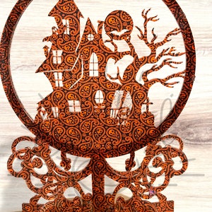 3D Halloween Haunted House Table Sitter - Haunted House Table Sitter - DIGITAL FILE ONLY -