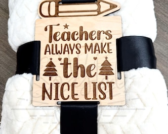 Teacher Blanket Gift Tags - Christmas Blanket Tags  DIGITAL FILE ONLY