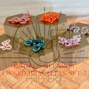 Archivo de pulsera de enlace acrílico - SOLO ARCHIVO DIGITAL - Paquete de 6 pulseras - Conjunto número 2