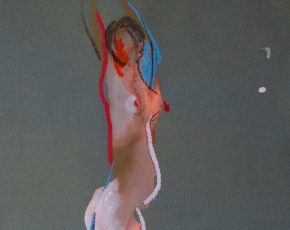 Nude painting of One minute pose 100.5 Original nude painting by Gretchen Kelly