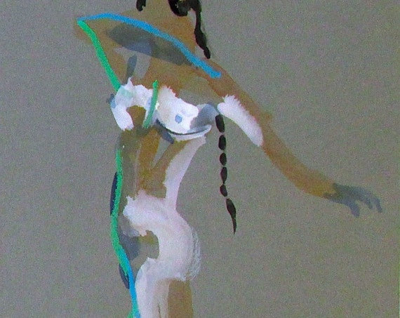 Nude painting of One minute pose 93.7 Original painting by Gretchen Kelly