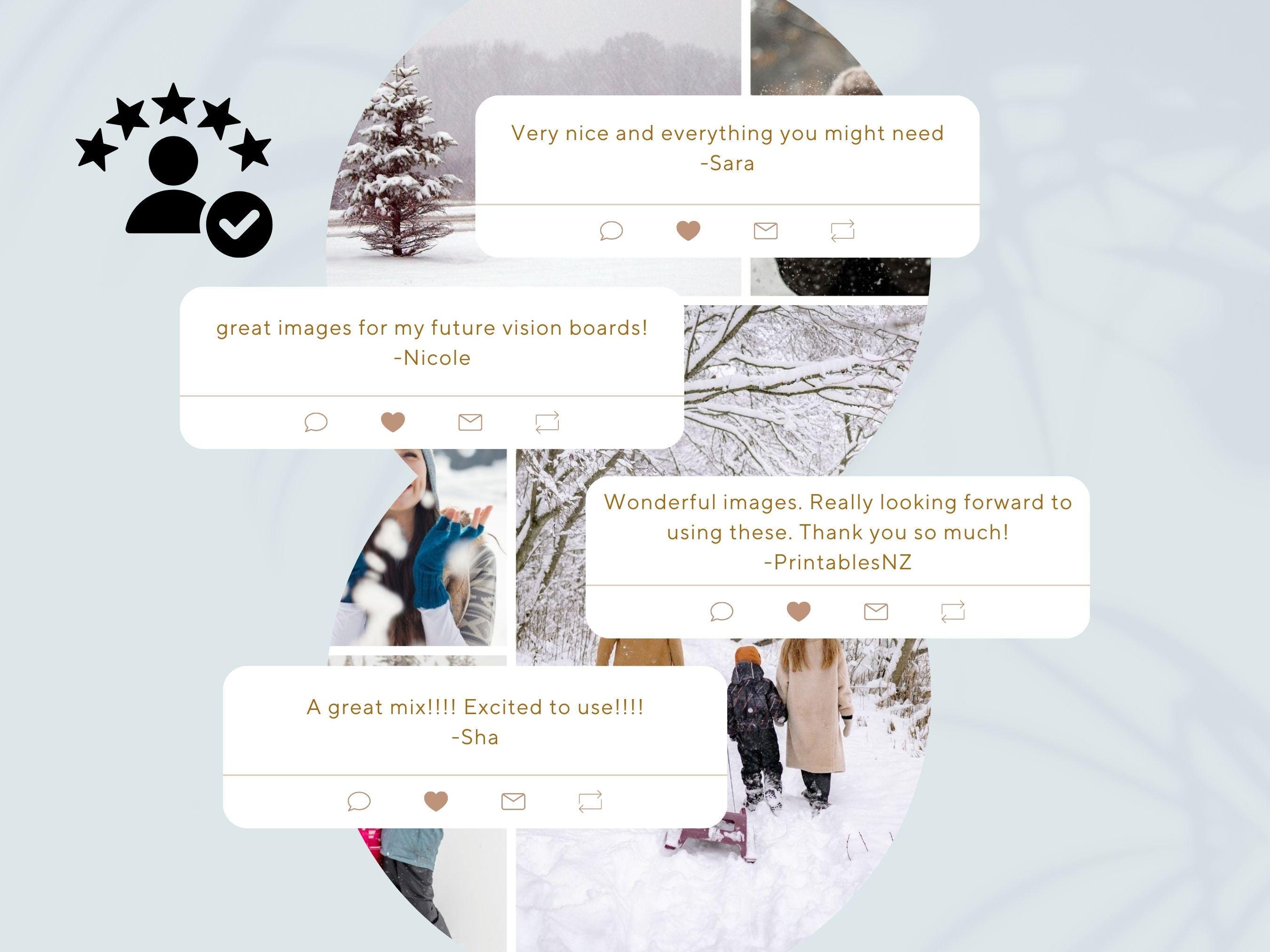 2026 Winter Vision Board Kit: Cozy Season Printable Photos (digital ...