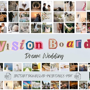 Wedding Vision Board Kit: Dream Wedding Photos (Printable PDF)