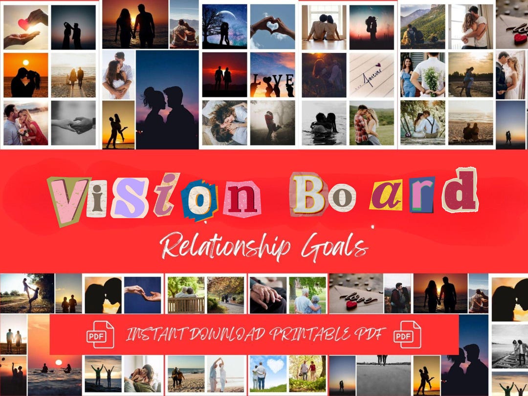 Relationship Vision Board Kit Love & Partnership (printable PDF) - Etsy