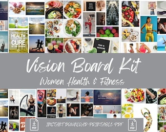 2025 Vision Board Kit for Women, Vision Board Printable, Vision Board Healthy lifestyle, Goal Setting for Women, Affirmations for Women