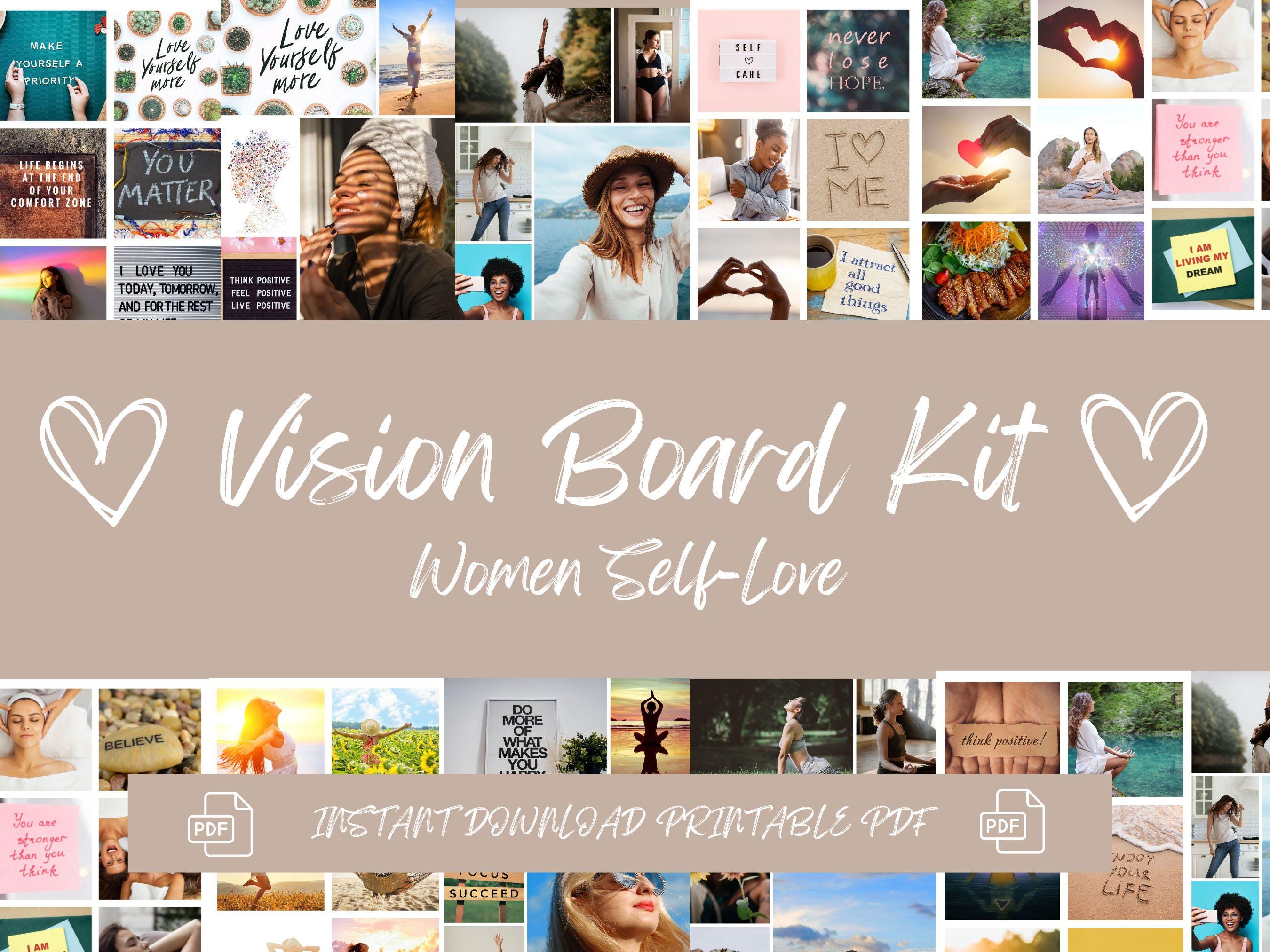 2025 Self-Love Vision Board Kit for Women, Vision Board Printable, Vision Board For Women and Girls, Affirmations Vision Board for Women
