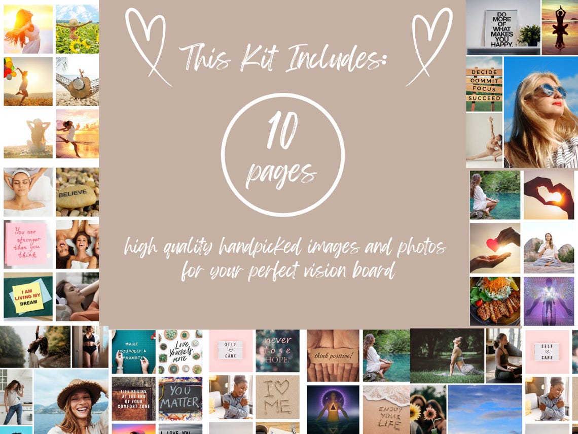 Spring Reset Self Love Vision Board Kit- Realign & Refresh Your Goals ...
