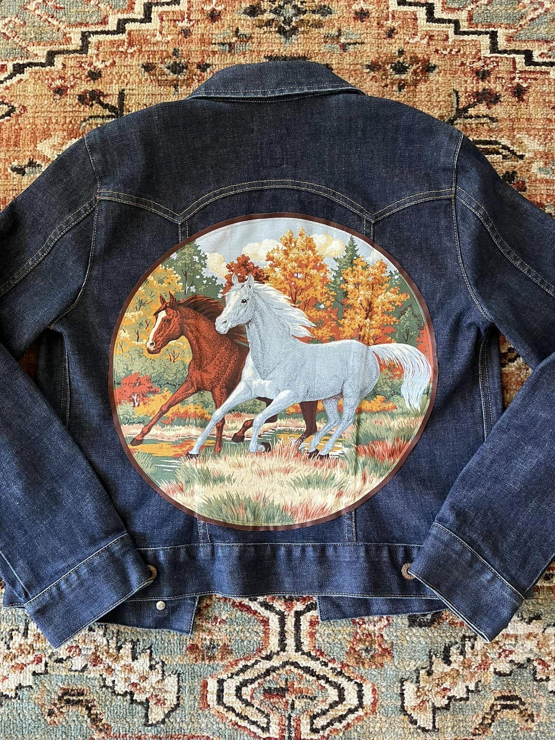 Women's Classic West Horse Art Print Casual Jacket main image 0